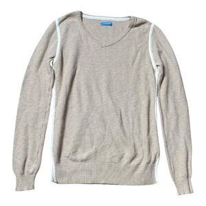 BURGESS Cotton Cashmere V-Neck Sweater size S
